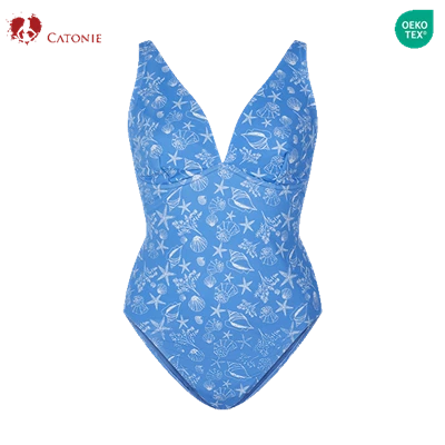 Himinblár einn stykki baðföt