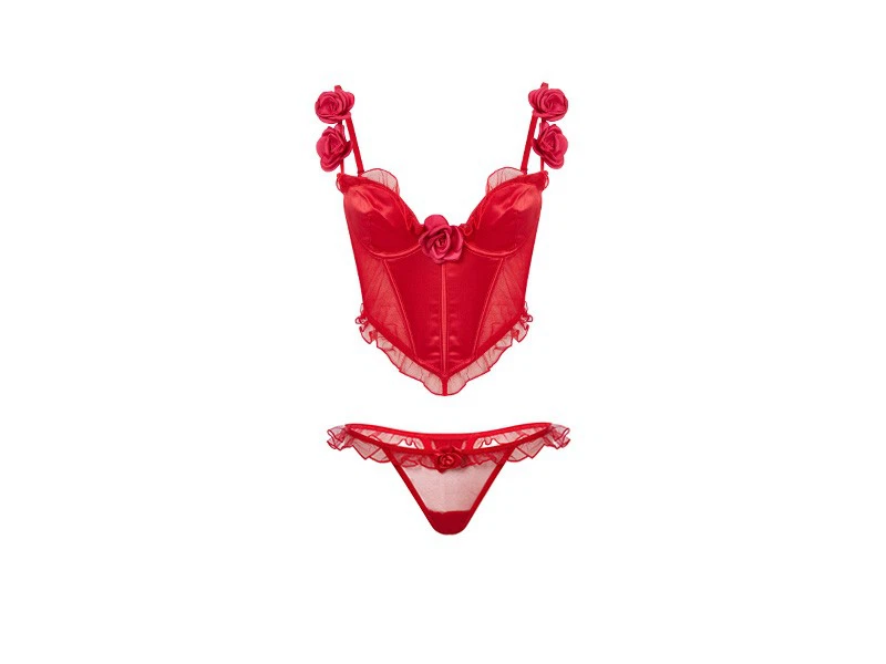 Red Lace Matching Set